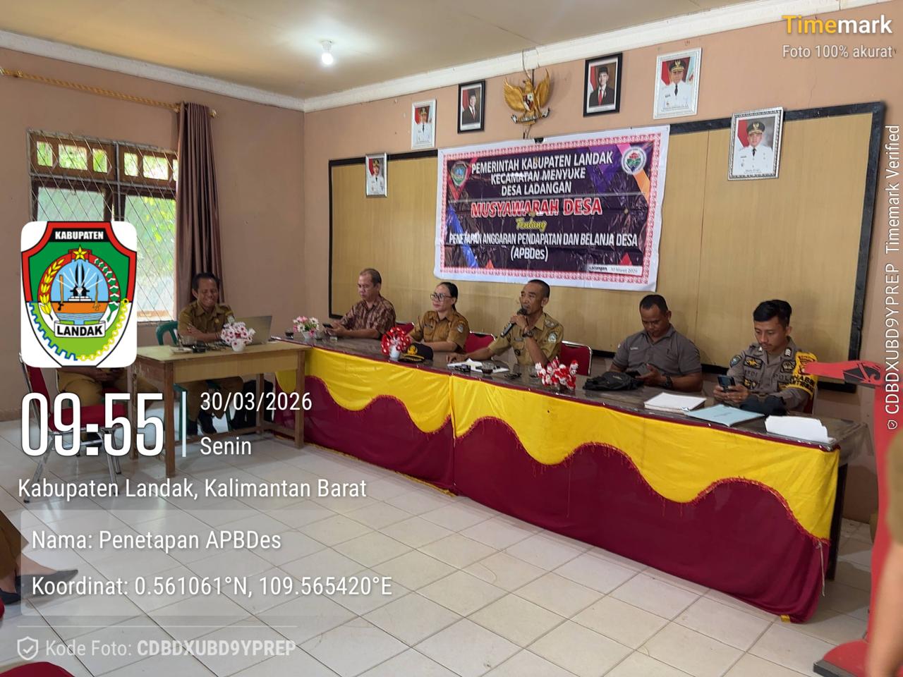 “Rapat Penetapan APBDes Tahun Anggaran 2026 Bersama Pemerintah Desa, Kecamatan, dan Polsek Menyuke, 30 Maret 2026”