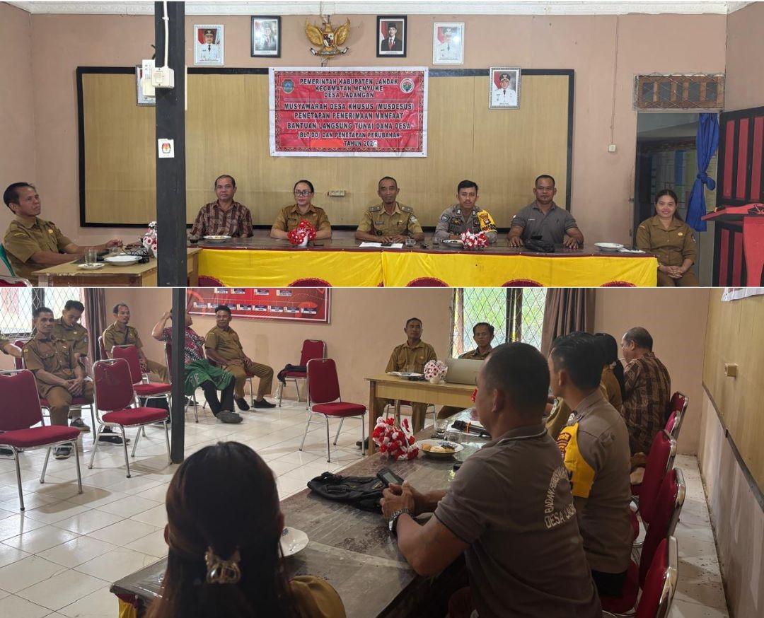 Rapat Penetapan Penerima BLT-DD Tahun 2026 Bersama Pemerintah Desa, Kecamatan, dan Polsek Menyuke, 16 Maret 2026